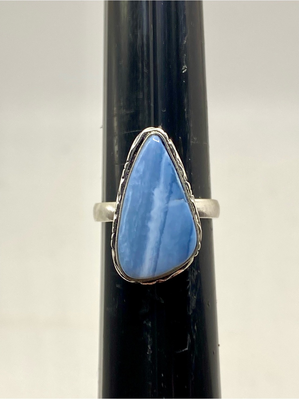P10. Blue Owyhee Opal Ring - Women Jewelry